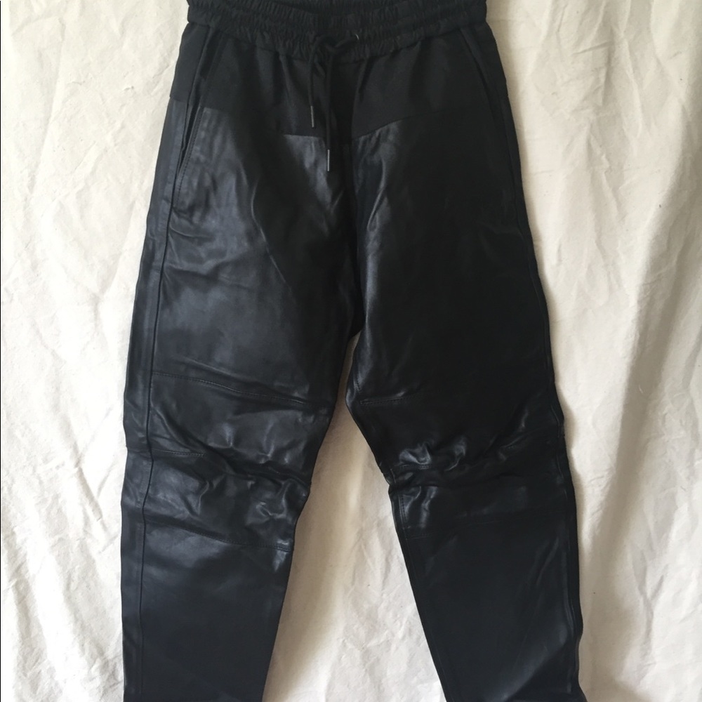 H&M X AEXANDER WANG  genuine leather joggers